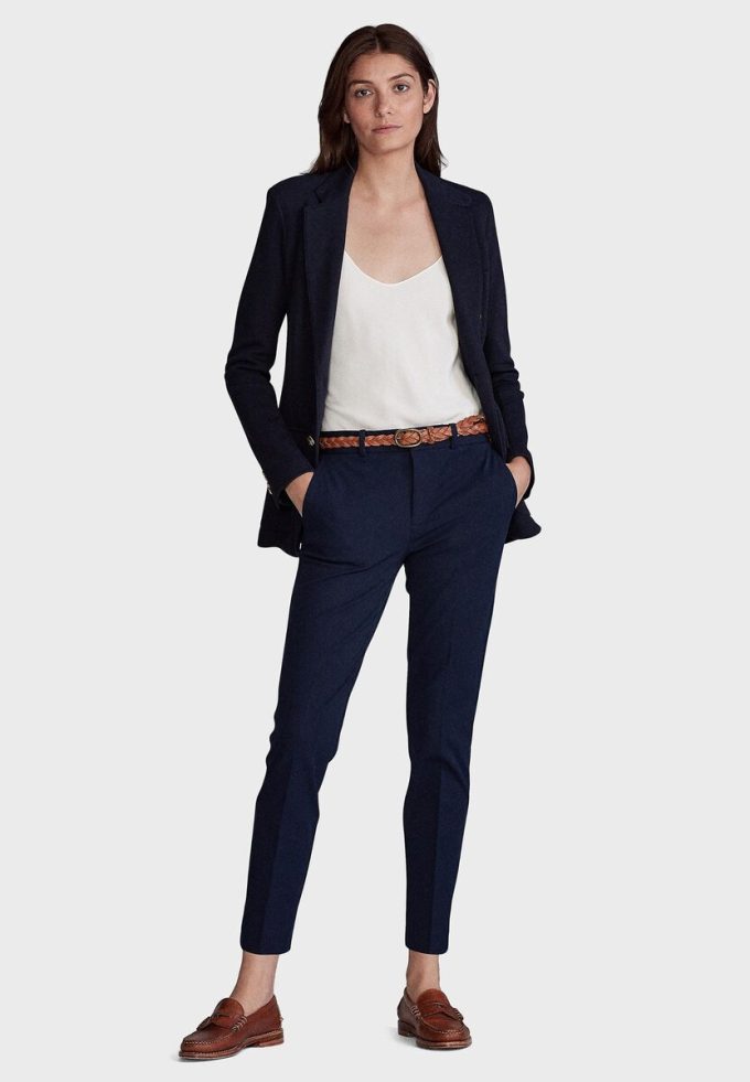 Pantalon ajusté bleu Ralph Lauren pour femme Pantalon ajusté bleu Ralph Lauren pour femme