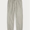 Pantalon ample plissé en toile gris Ralph Lauren pour homme