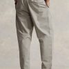 Pantalon ample plissé en toile gris Ralph Lauren pour homme