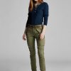 Pantalon cargo skinny extensible olive Ralph Lauren pour femme Pantalon cargo skinny extensible olive Ralph Lauren pour femme