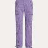 Pantalon cargo violet en sergé léger Ralph Lauren pour femme Pantalon cargo violet en sergé léger Ralph Lauren pour femme