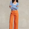 Pantalon chino large orange Ralph Lauren pour femme Pantalon chino large orange Ralph Lauren pour femme