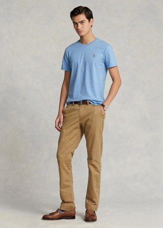 Pantalon chino slim stretch kaki Ralph Lauren pour homme