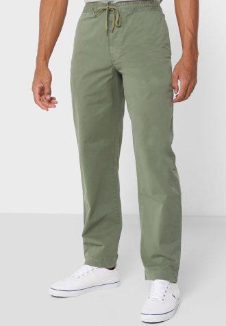Pantalon chino vert Ralph Lauren coupe décontractée avec cordon de serrage pour homme