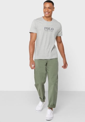 Pantalon chino vert Ralph Lauren coupe décontractée avec cordon de serrage pour homme