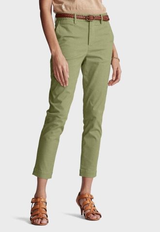 Pantalon court droit vert Ralph Lauren pour femme