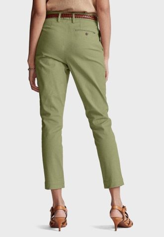 Pantalon court droit vert Ralph Lauren pour femme