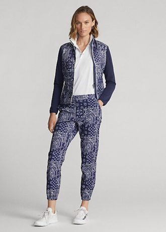 Pantalon de jogging bleu marine à imprimé bandana Ralph Lauren pour femme