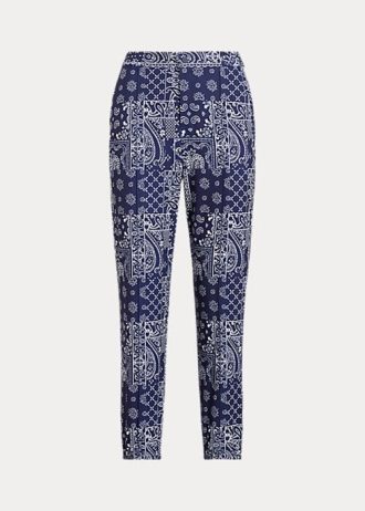 Pantalon de jogging bleu marine à imprimé bandana Ralph Lauren pour femme