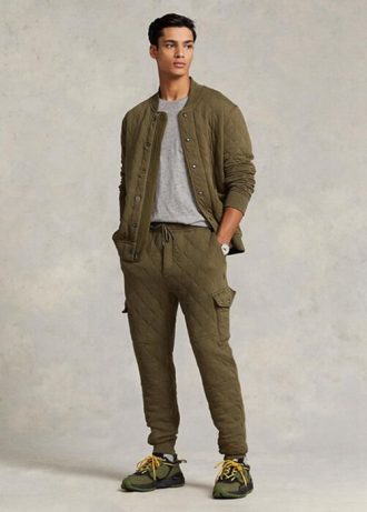 Pantalon de jogging cargo en jersey de luxe olive Ralph Lauren pour homme