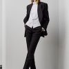 Pantalon de smoking noir en jacquard Alaina de Ralph Lauren pour femme