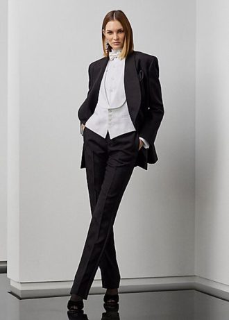 Pantalon de smoking noir en jacquard Alaina de Ralph Lauren pour femme