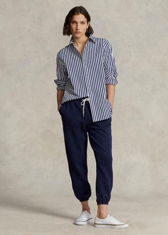 Pantalon de sport en molleton bleu marine Ralph Lauren pour femme