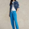 Pantalon de sport en molleton bleu Ralph Lauren pour femme Pantalon de sport en molleton bleu Ralph Lauren pour femme