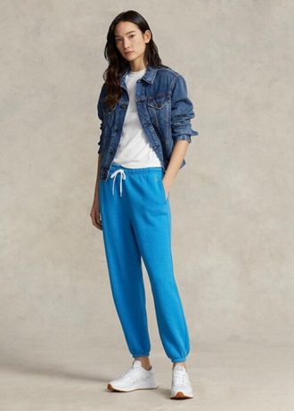 Pantalon de sport en molleton bleu Ralph Lauren pour femme