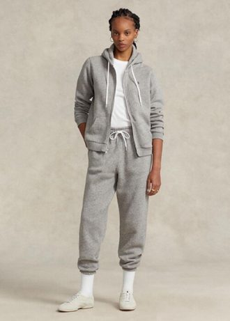 Pantalon de sport en polaire gris Ralph Lauren pour femme