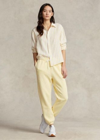 Pantalon de sport en polaire jaune Ralph Lauren pour femme