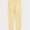 Pantalon de sport en polaire jaune Ralph Lauren pour femme