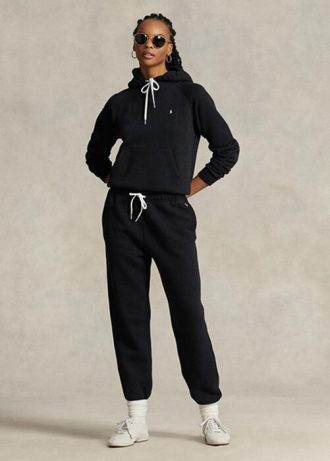 Pantalon de sport en polaire noir Ralph Lauren pour femme