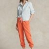 Pantalon de sport en polaire orange Ralph Lauren pour femme