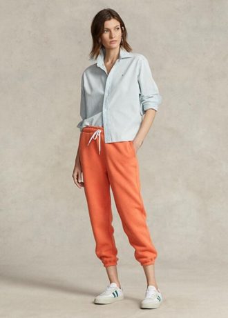 Pantalon de sport en polaire orange Ralph Lauren pour femme