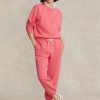 Pantalon de sport en polaire rose Ralph Lauren pour femme