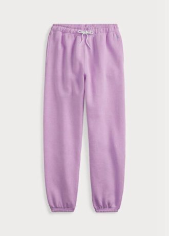 Pantalon de sport en polaire violet Ralph Lauren pour femme