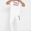 Pantalon de survêtement blanc avec logo Ralph Lauren pour homme Pantalon de survêtement blanc avec logo Ralph Lauren pour homme