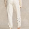 Pantalon de survêtement blanc pour femme avec logo et motif vague Ralph Lauren