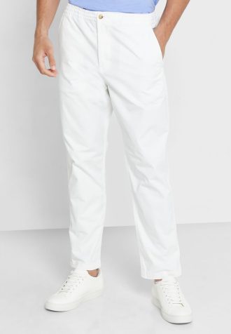 Pantalon de survêtement blanc Ralph Lauren Prepster pour homme