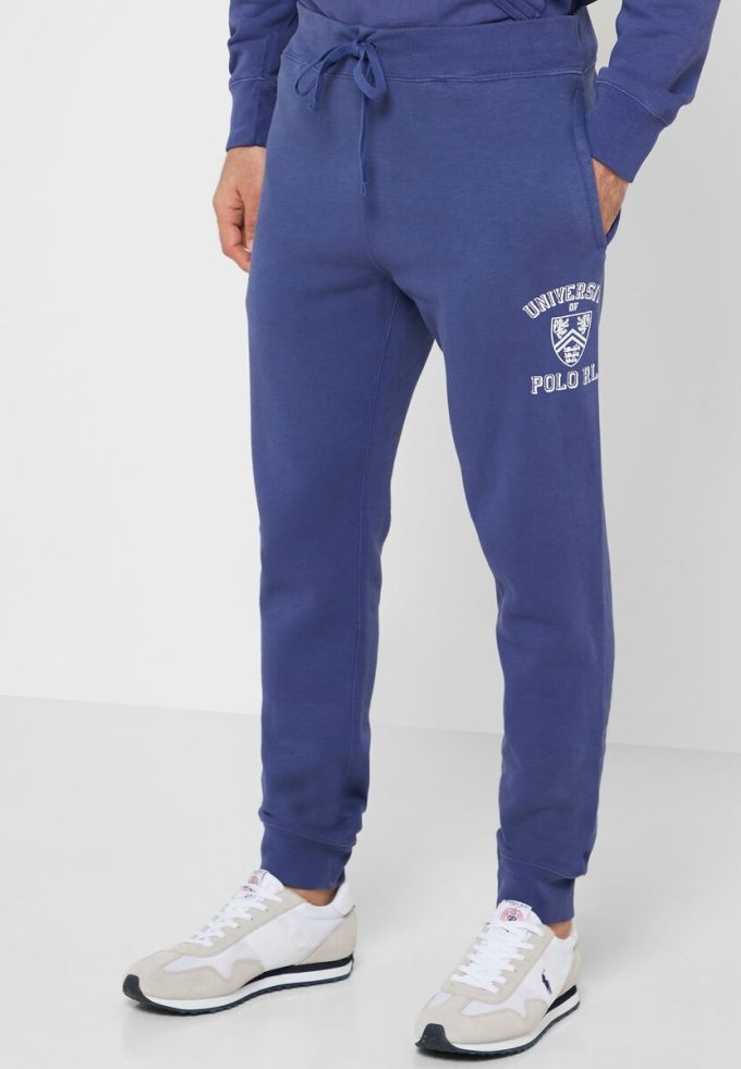 Pantalon de survêtement bleu marine Ralph Lauren Essential Downstring pour homme Pantalon de survêtement bleu marine Ralph Lauren Essential Downstring pour homme