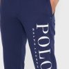 Pantalon de survêtement bleu marine à revers avec logo Ralph Lauren pour homme Pantalon de survêtement bleu marine à revers avec logo Ralph Lauren pour homme
