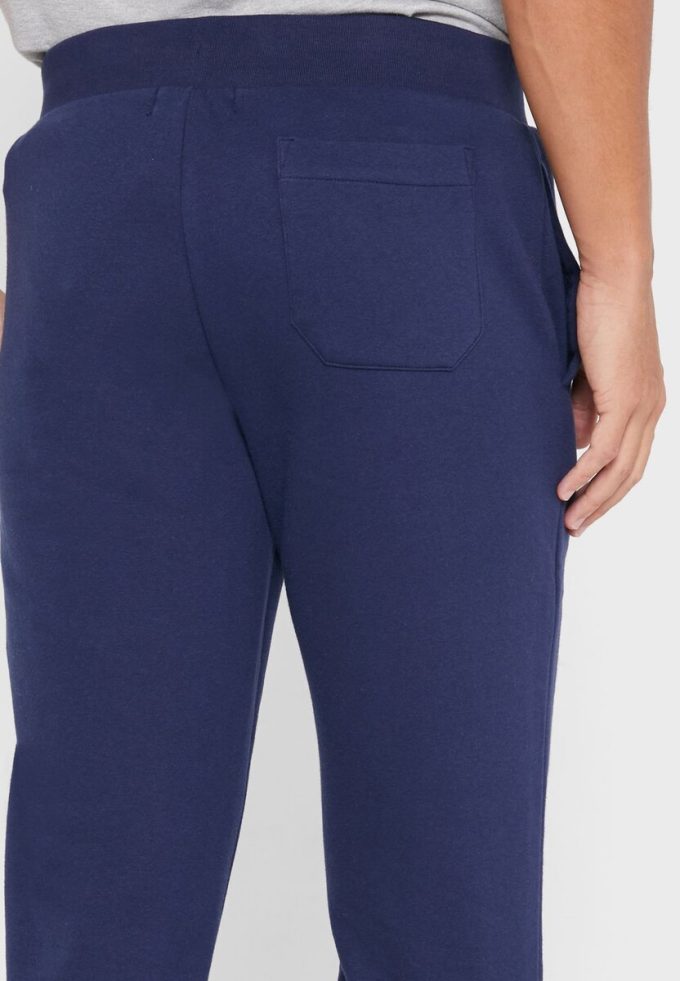 Pantalon de survêtement bleu marine à revers avec logo Ralph Lauren pour homme Pantalon de survêtement bleu marine à revers avec logo Ralph Lauren pour homme