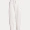 Pantalon de survêtement carotte blanc en coton mélangé polaire Ralph Lauren pour femme Pantalon de survêtement carotte blanc en coton mélangé polaire Ralph Lauren pour femme