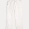 Pantalon de survêtement en molleton blanc à ourlet coupé Ralph Lauren pour femme Pantalon de survêtement en molleton blanc à ourlet coupé Ralph Lauren pour femme