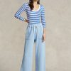 Pantalon de survêtement en molleton bleu Ralph Lauren pour femme Pantalon de survêtement en molleton bleu Ralph Lauren pour femme