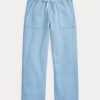 Pantalon de survêtement en molleton bleu Ralph Lauren pour femme Pantalon de survêtement en molleton bleu Ralph Lauren pour femme