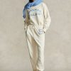 Pantalon de survêtement en molleton crème Ralph Lauren The Spelman Collection pour femme Pantalon de survêtement en molleton crème Ralph Lauren The Spelman Collection pour femme