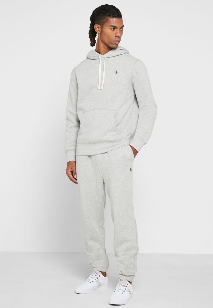 Pantalon de survêtement gris à cordon de serrage Ralph Lauren pour homme Pantalon de survêtement gris à cordon de serrage Ralph Lauren pour homme
