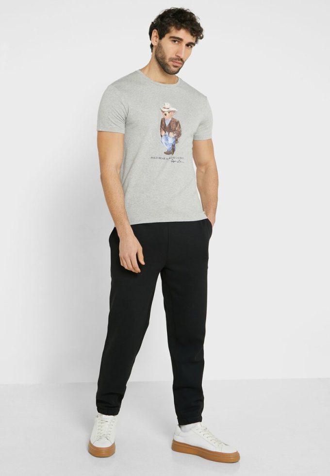 Pantalon de survêtement noir à cordon de serrage Ralph Lauren pour homme Pantalon de survêtement noir à cordon de serrage Ralph Lauren pour homme