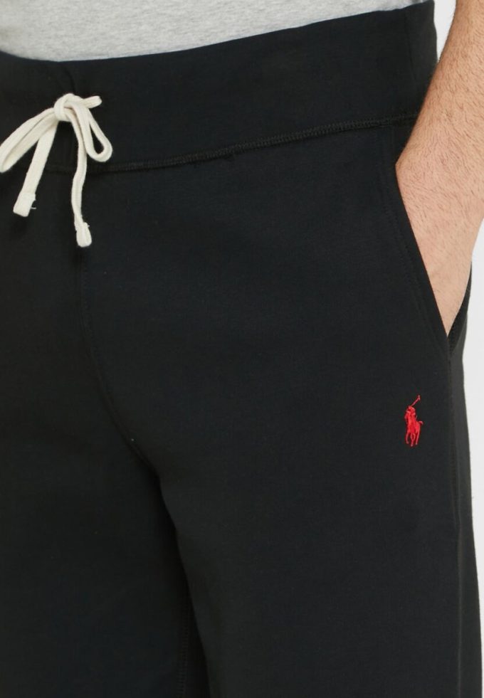 Pantalon de survêtement noir à cordon de serrage Ralph Lauren pour homme Pantalon de survêtement noir à cordon de serrage Ralph Lauren pour homme