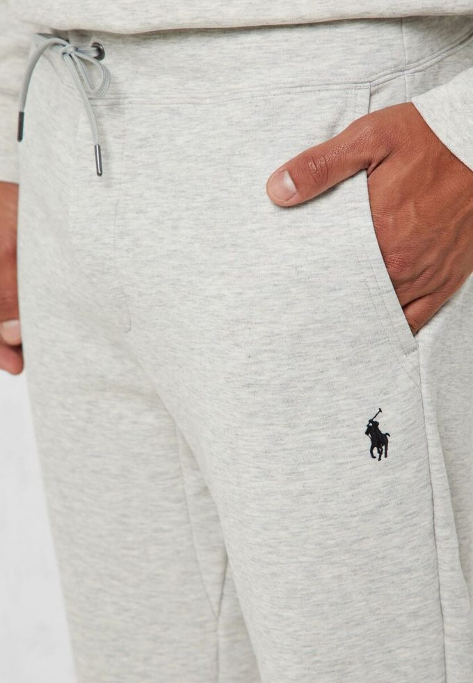 Pantalon de survêtement à revers Essential Ralph Lauren gris pour homme Pantalon de survêtement à revers Essential Ralph Lauren gris pour homme
