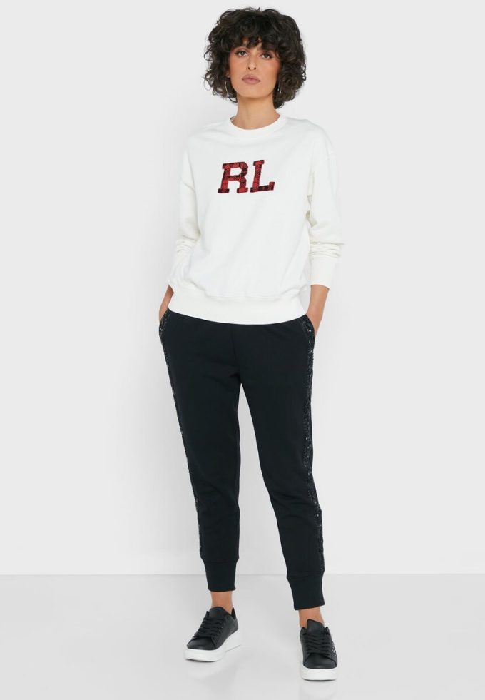 Pantalon de survêtement taille haute noir Ralph Lauren pour femme Pantalon de survêtement taille haute noir Ralph Lauren pour femme
