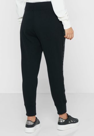 Pantalon de survêtement taille haute noir Ralph Lauren pour femme
