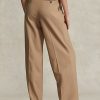 Pantalon droit en laine mélangée marron Ralph Lauren pour femme