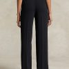 Pantalon droit en satin noir Ralph Lauren pour femme Pantalon droit en satin noir Ralph Lauren pour femme