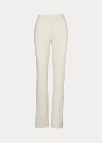 Pantalon en crêpe de laine Alandra de Ralph Lauren pour femme, couleur crème