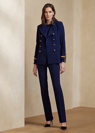 Pantalon en laine extensible Alandra bleu marine Ralph Lauren pour femme