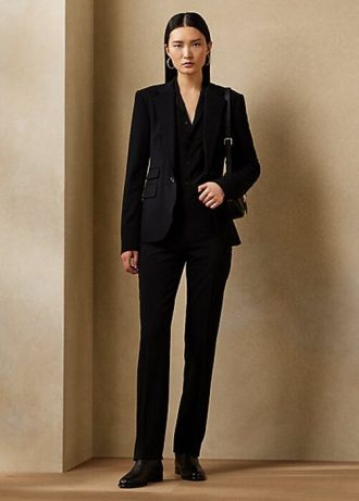 Pantalon en laine extensible Alandra noir pour femme Ralph Lauren