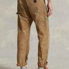 Pantalon en toile marron Ralph Lauren coupe décontractée pour homme Pantalon en toile marron Ralph Lauren coupe décontractée pour homme